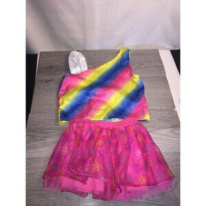 Nickelodeon Paw Patrol Girls Rainbow Tank Top & Pink Tutu Skirt Set Size 3T
